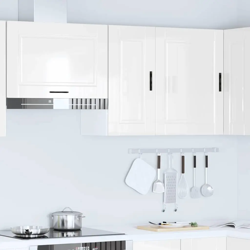 Kitchen Cabinet Wall-Mounted Storage Cupboard White High Gloss Engineered Wood