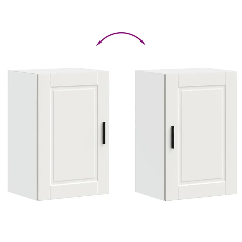 Kitchen Wall Cabinet White Engineered Wood Storage Cupboard Mounted Organiser