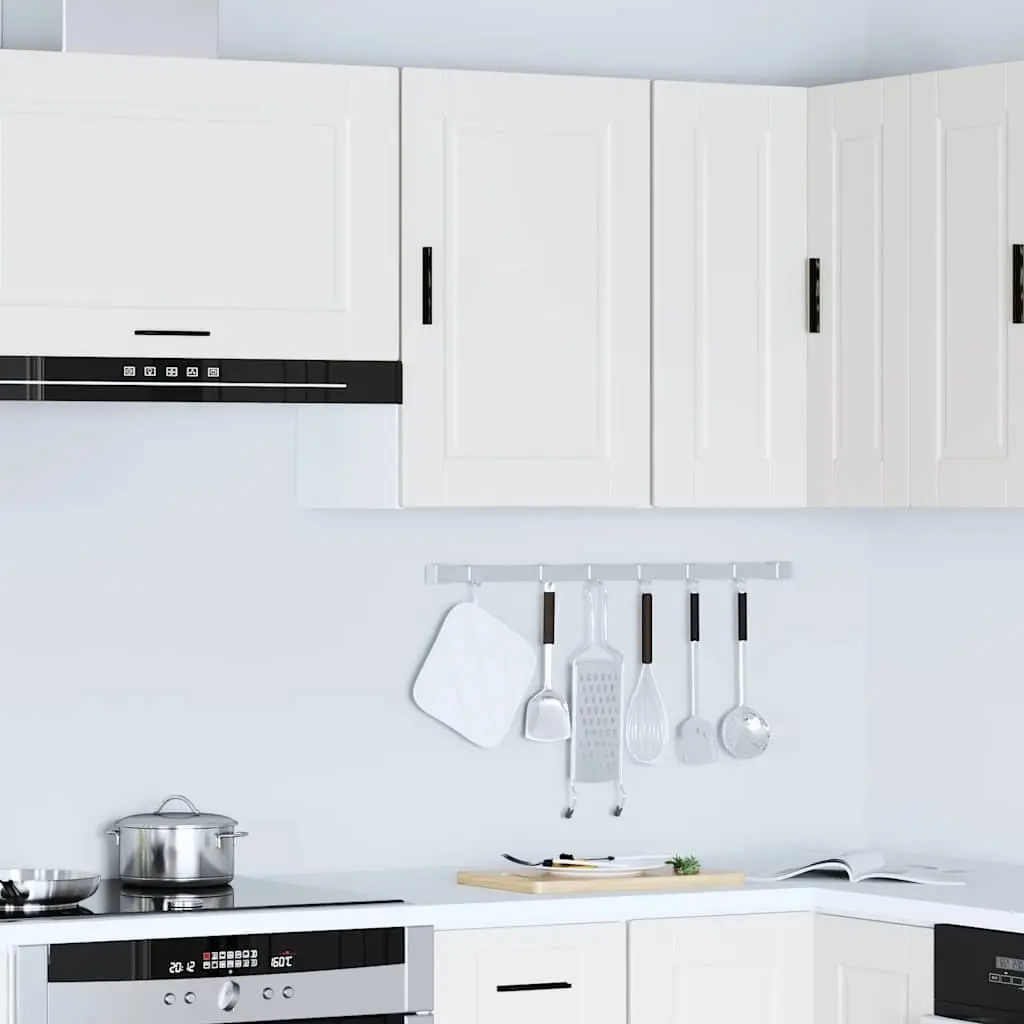 Kitchen Wall Cabinet White Engineered Wood Storage Cupboard Mounted Organiser
