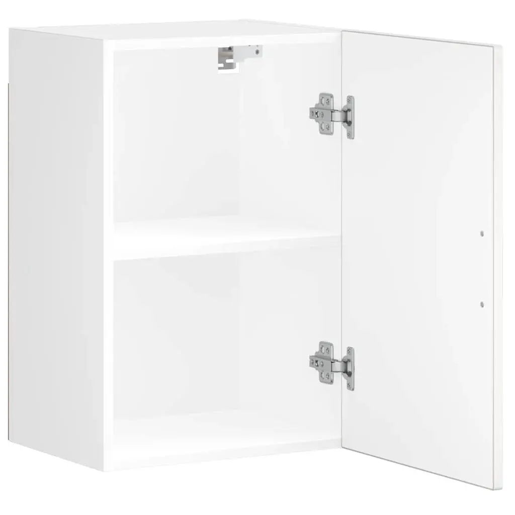 Kitchen Wall Cabinet White Engineered Wood Storage Cupboard Mounted Organiser