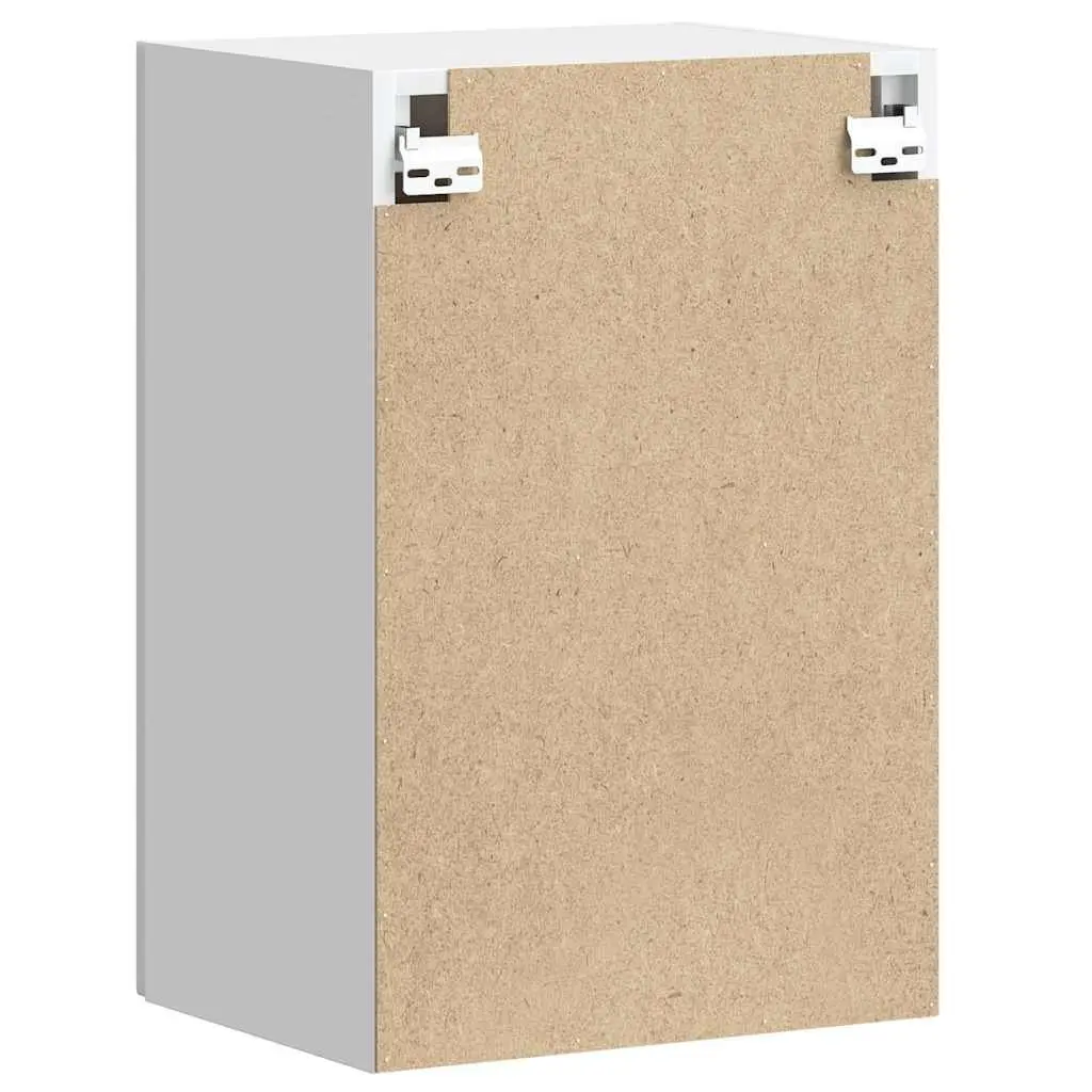Kitchen Wall Cabinet White Engineered Wood Storage Cupboard Mounted Organiser