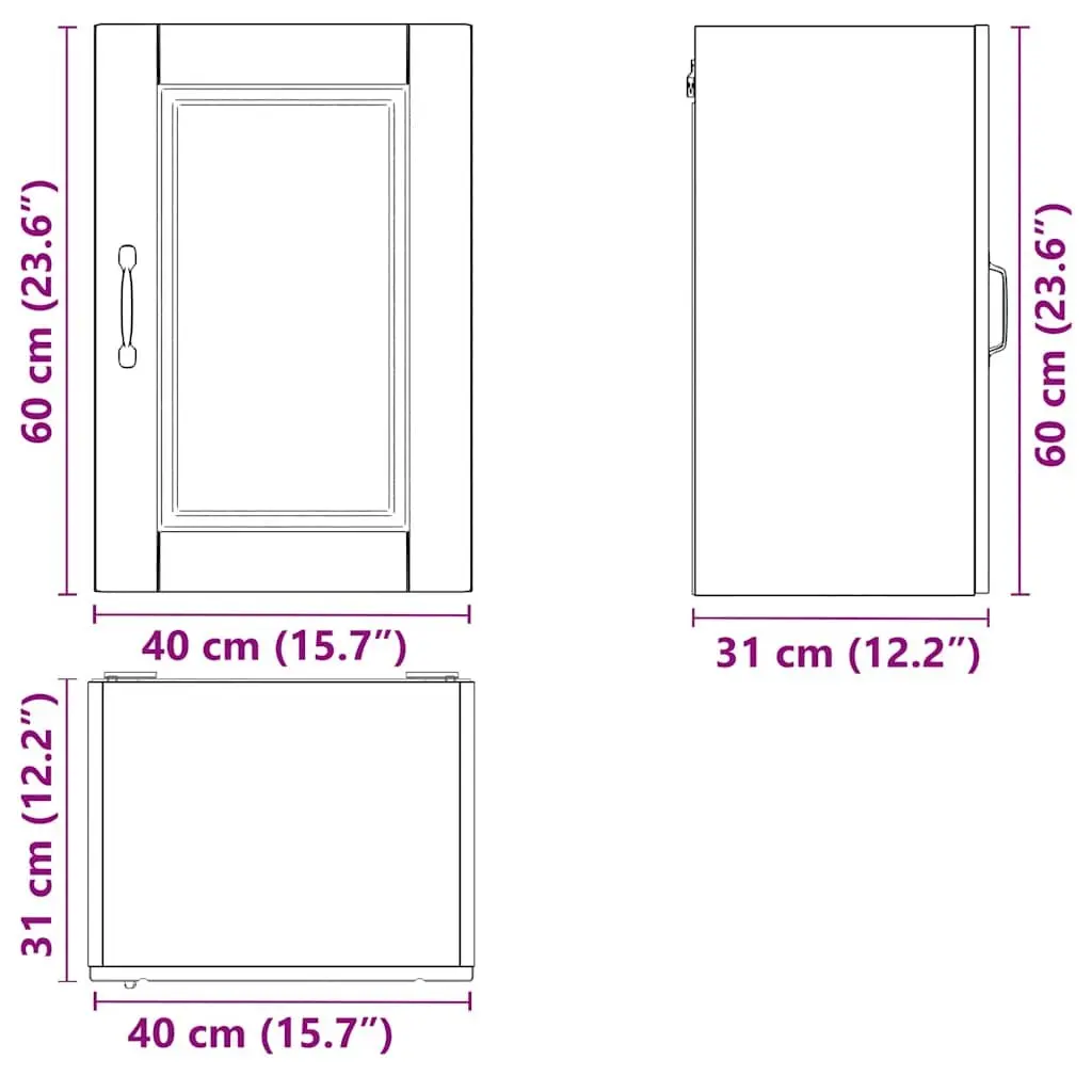 White High Gloss Kitchen Cabinet for Storage