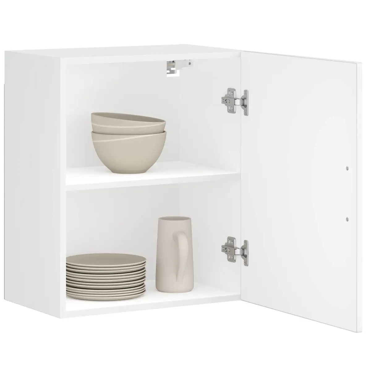 White Engineered Wood Wall Cabinet for Kitchen Needs