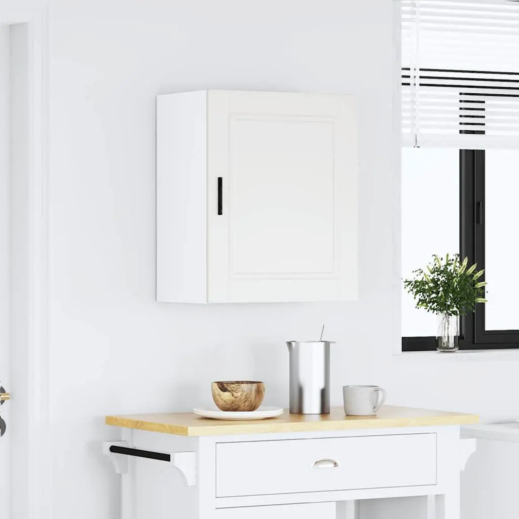 White Engineered Wood Wall Cabinet for Kitchen Needs