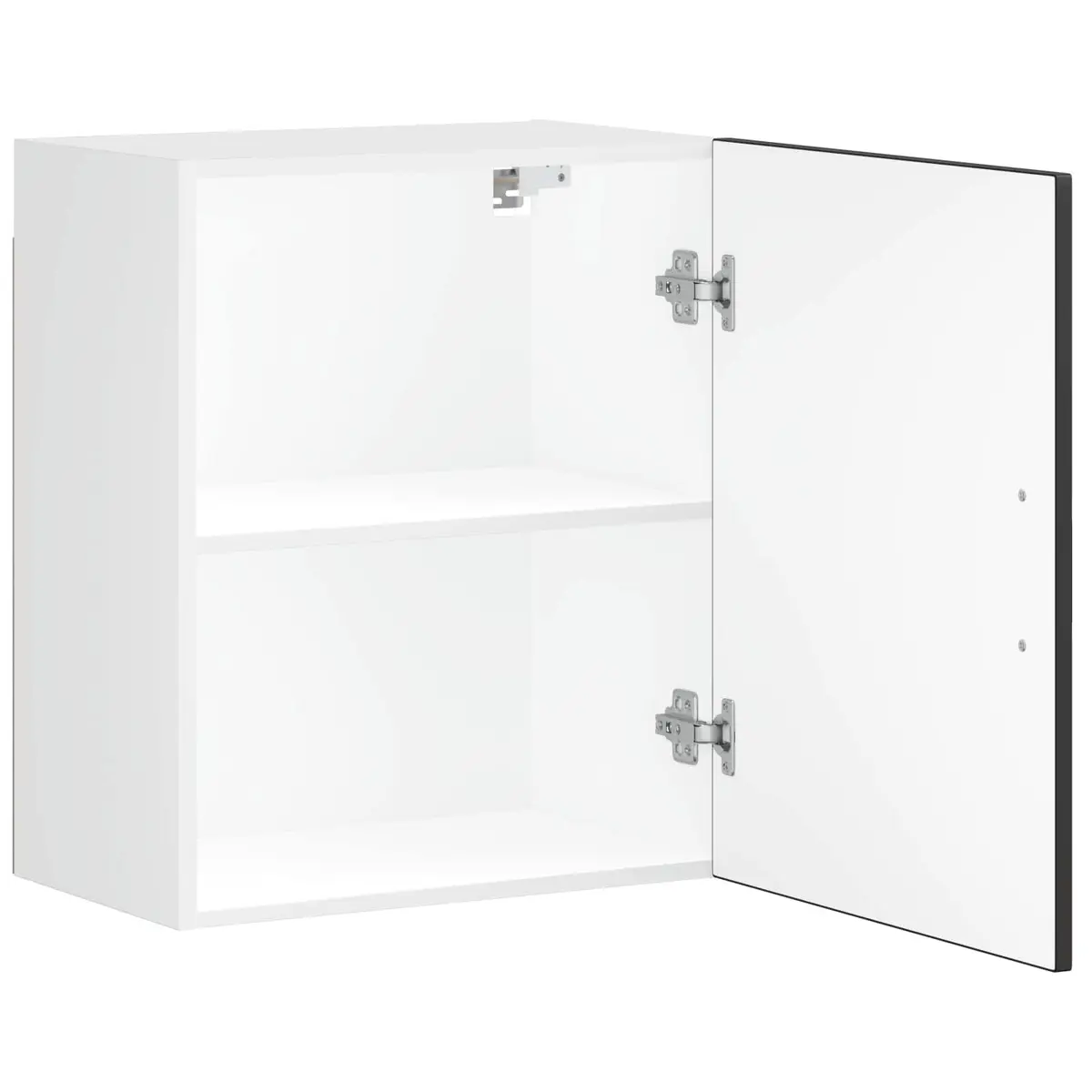 Wall Mounted Kitchen Cabinet Storage Cupboard with Door Engineered Wood White
