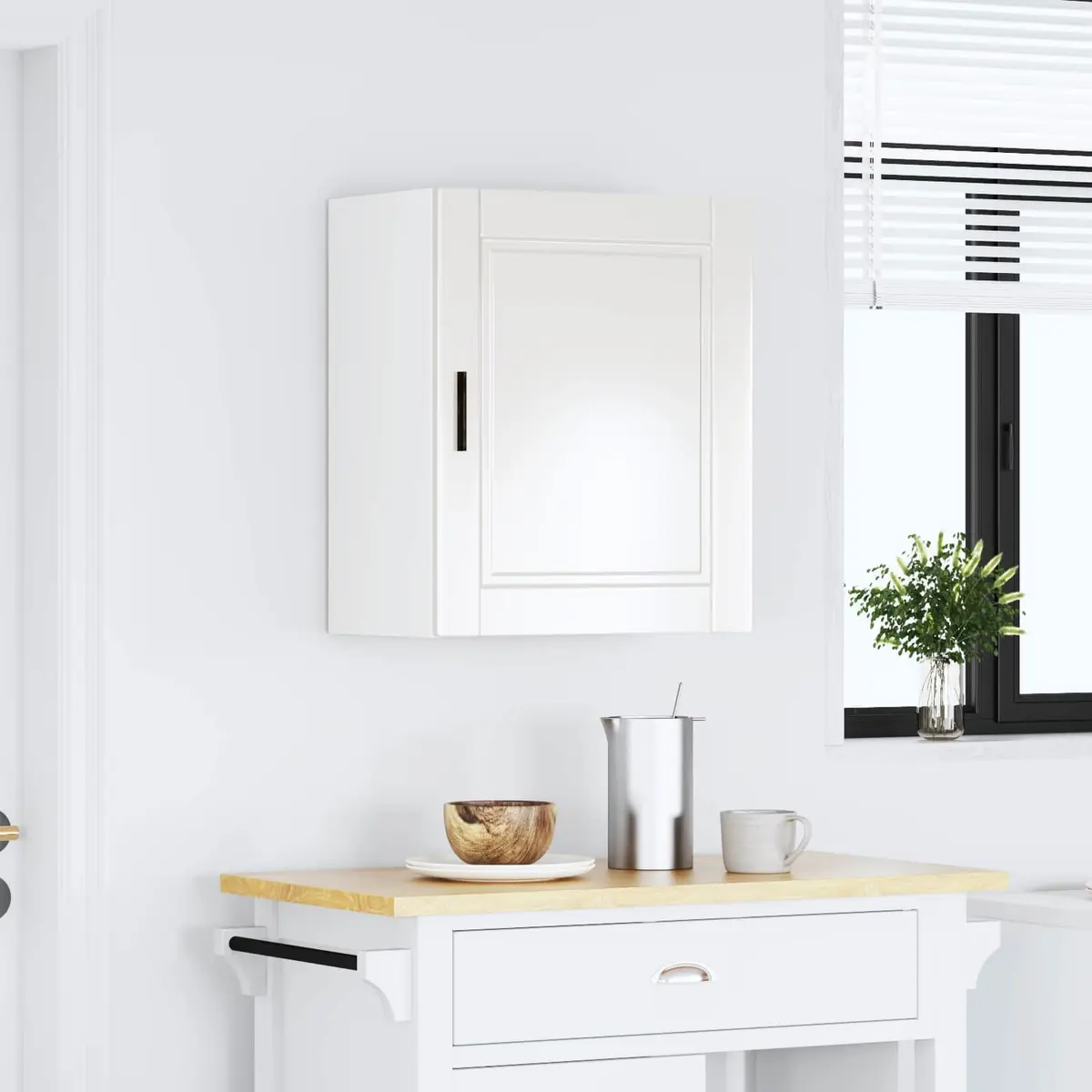 Grey Kitchen Wall Cabinet for Organization