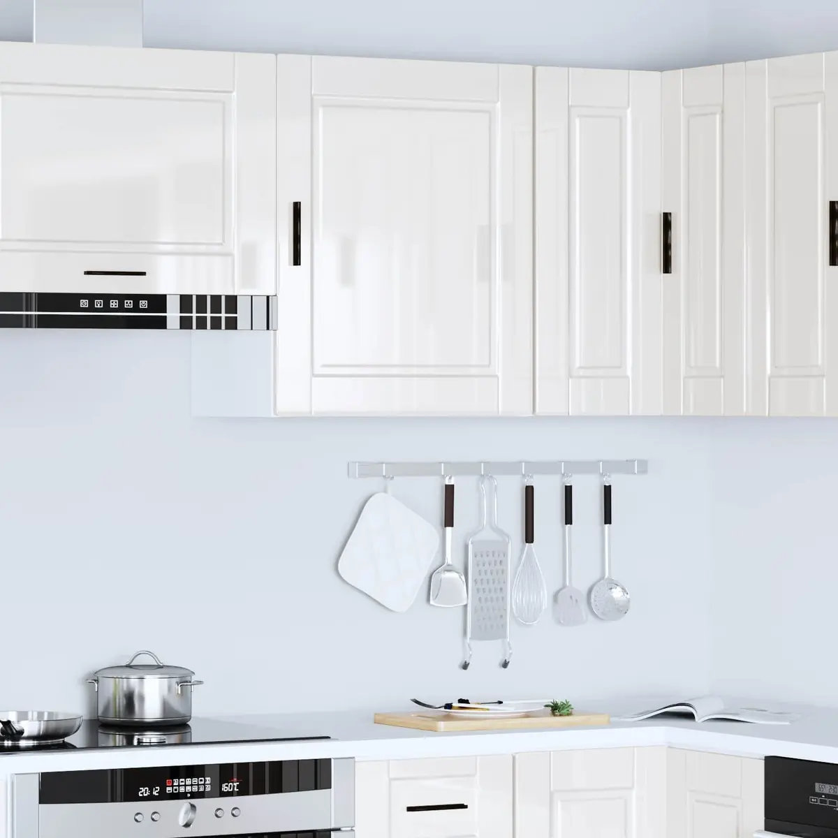 Grey Kitchen Wall Cabinet for Organization