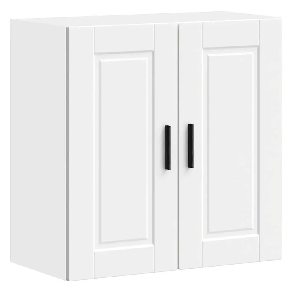 Kitchen Cabinet Storage Organiser Wall-Mounted White Engineered Wood