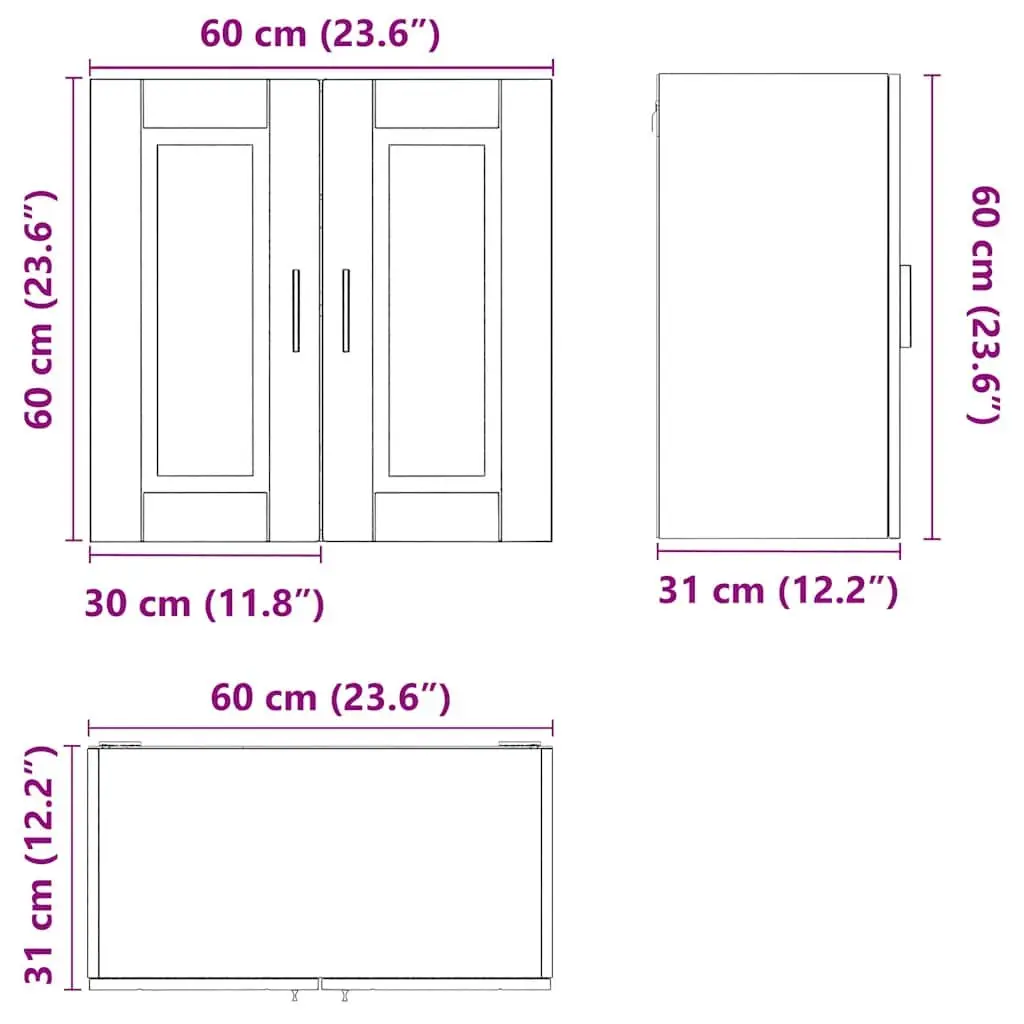 Kitchen Wall Cabinet Storage Cupboard White High Gloss Engineered Wood