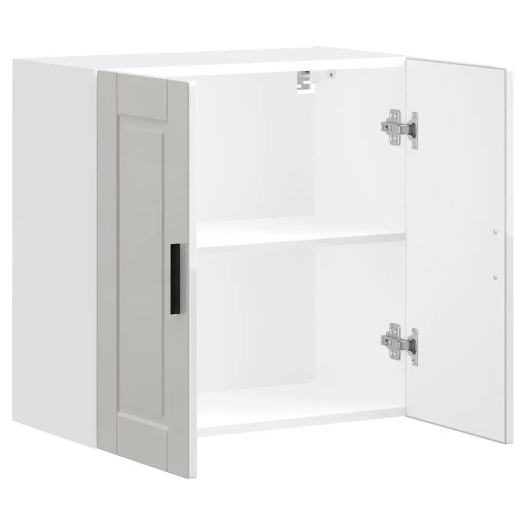 Kitchen Wall Cabinet Storage Cupboard White High Gloss Engineered Wood