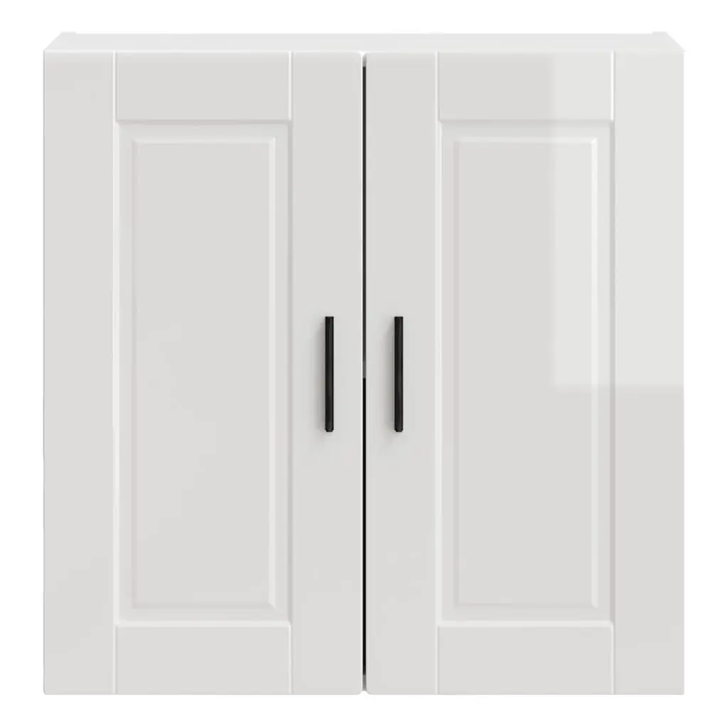 Kitchen Wall Cabinet Storage Cupboard White High Gloss Engineered Wood