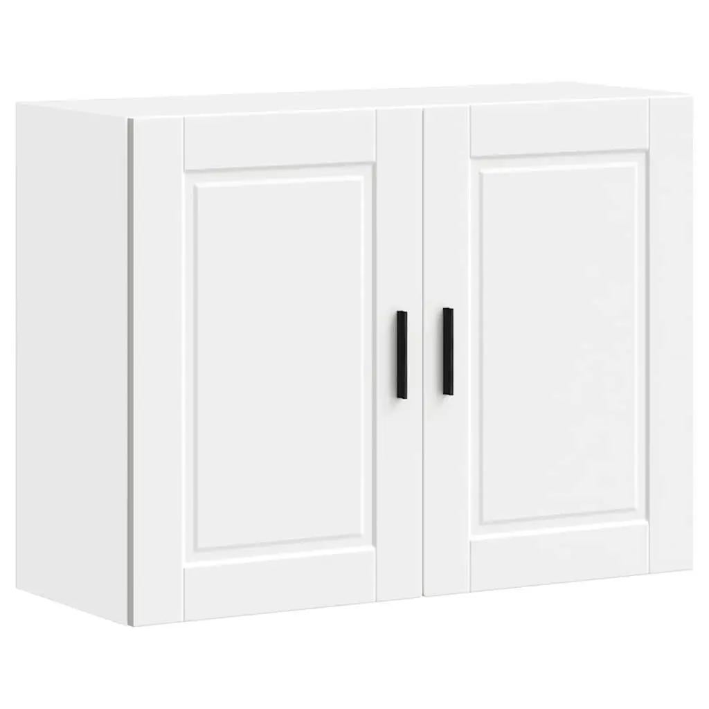 Kitchen Cabinet White Engineered Wood Storage Cupboard Wall-Mounted Organiser Shelving