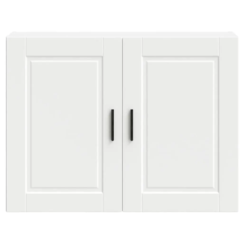 Kitchen Cabinet White Engineered Wood Storage Cupboard Wall-Mounted Organiser Shelving
