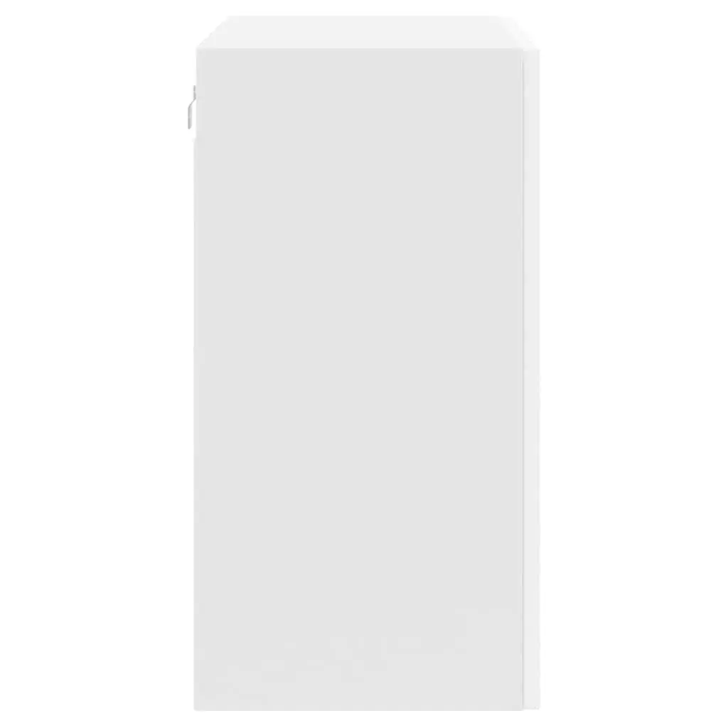 Kitchen Cabinet White Engineered Wood Storage Cupboard Wall-Mounted Organiser Shelving