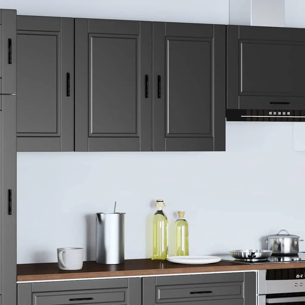 Kitchen Wall Cabinet with Black Finish