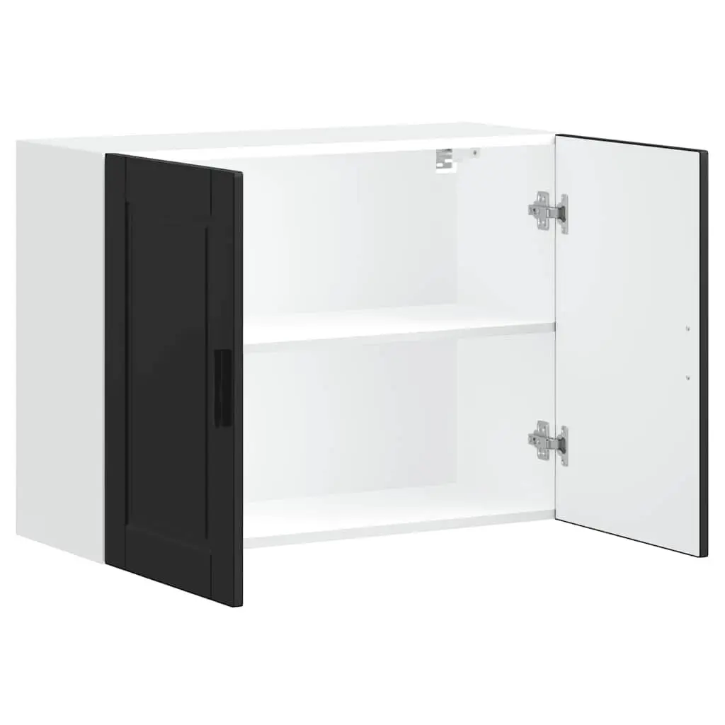Kitchen Wall Cabinet with Black Finish