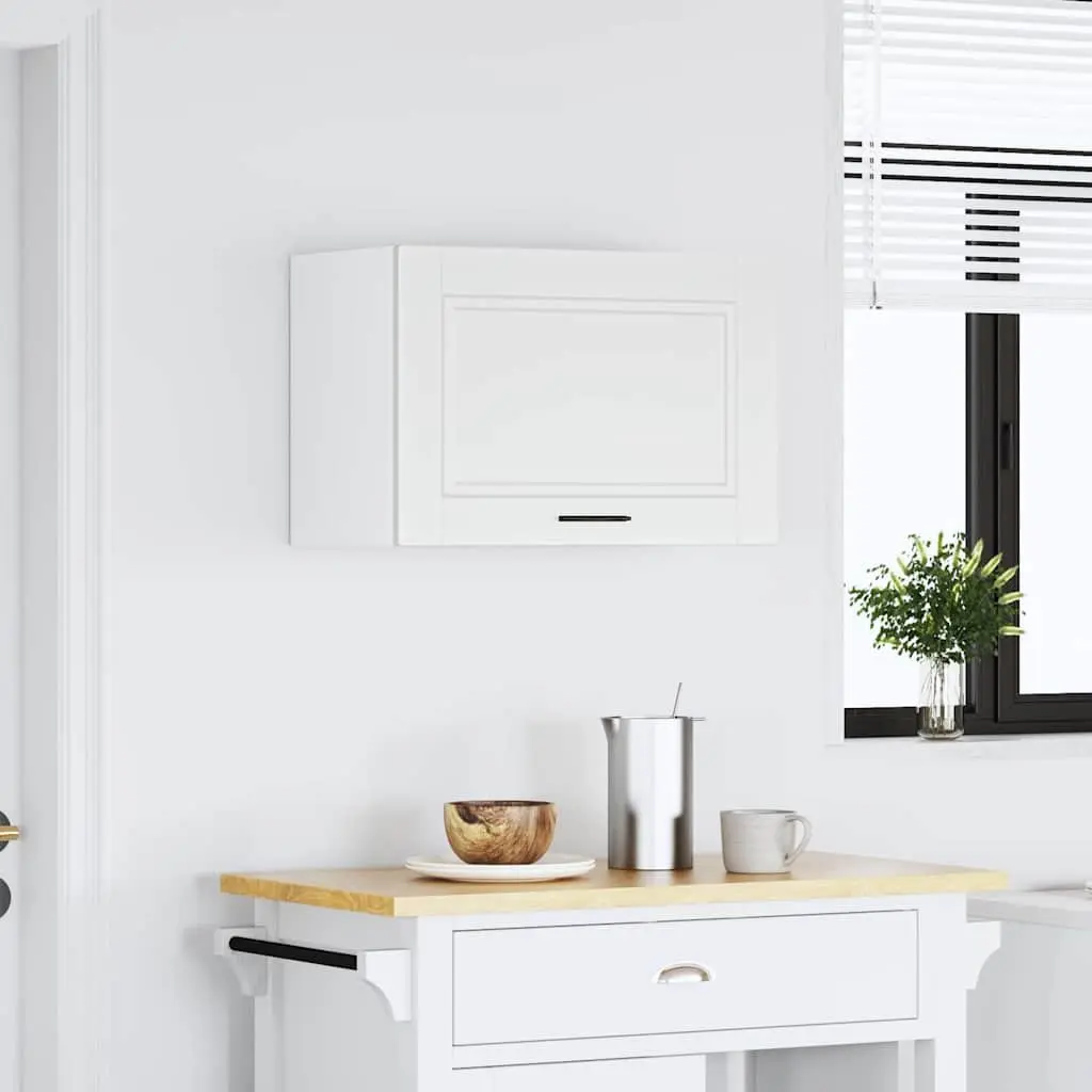 Kitchen Wall Cabinet Storage Organizer Wall-Mounted Engineered Wood White