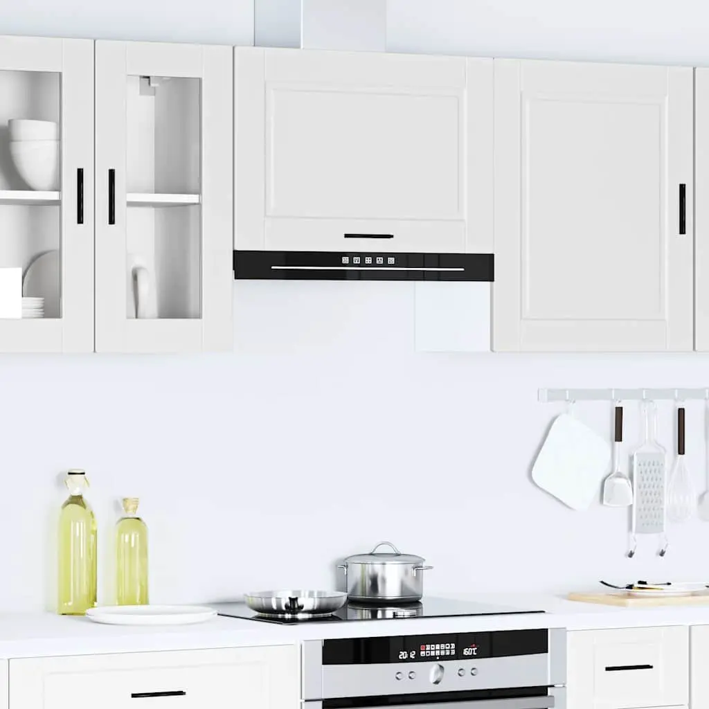 Kitchen Wall Cabinet Storage Organizer Wall-Mounted Engineered Wood White