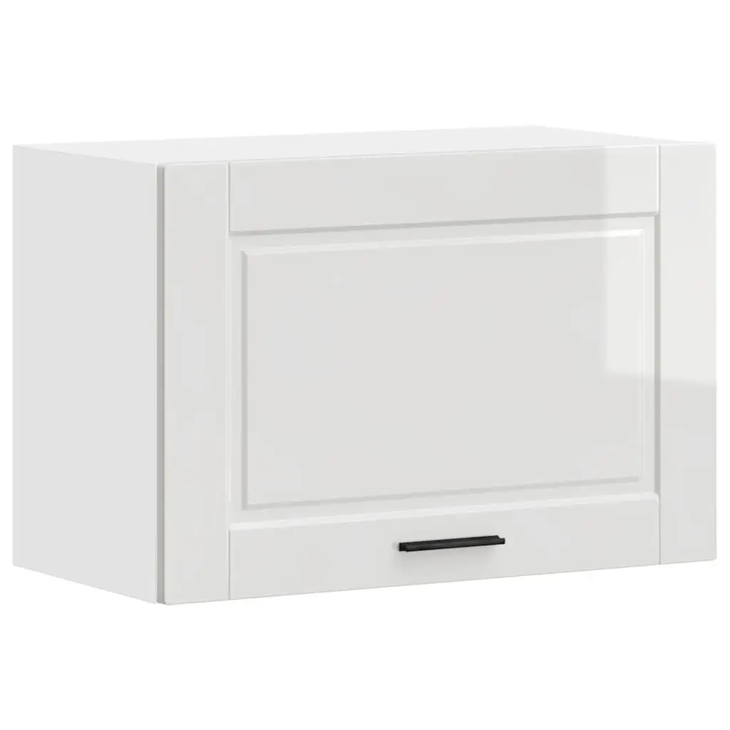 Kitchen Wall Cabinet White High Gloss Storage Unit Wall-Mounted Engineered Wood