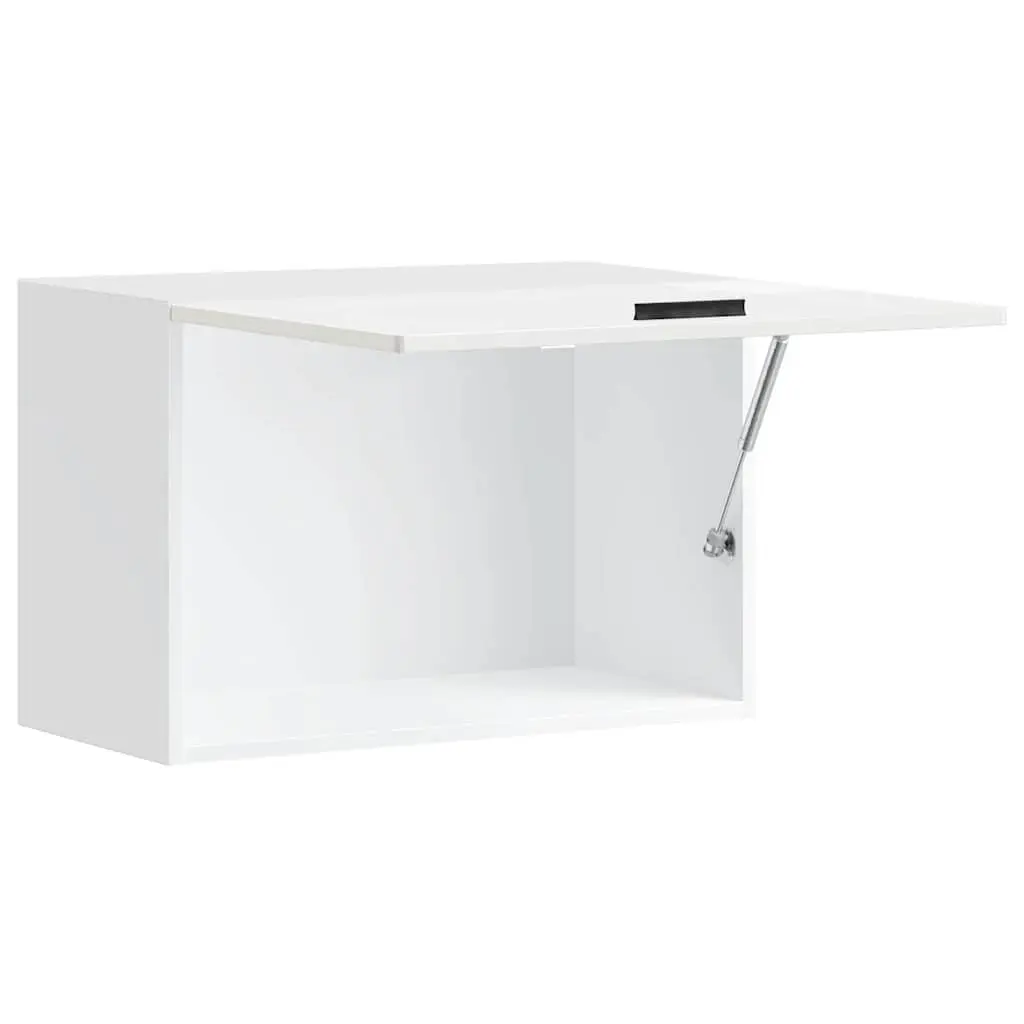 Kitchen Wall Cabinet White High Gloss Storage Unit Wall-Mounted Engineered Wood