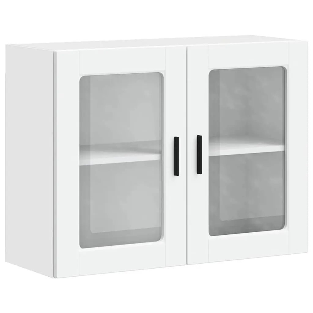 White Kitchen Wall Cabinet with Glass Door