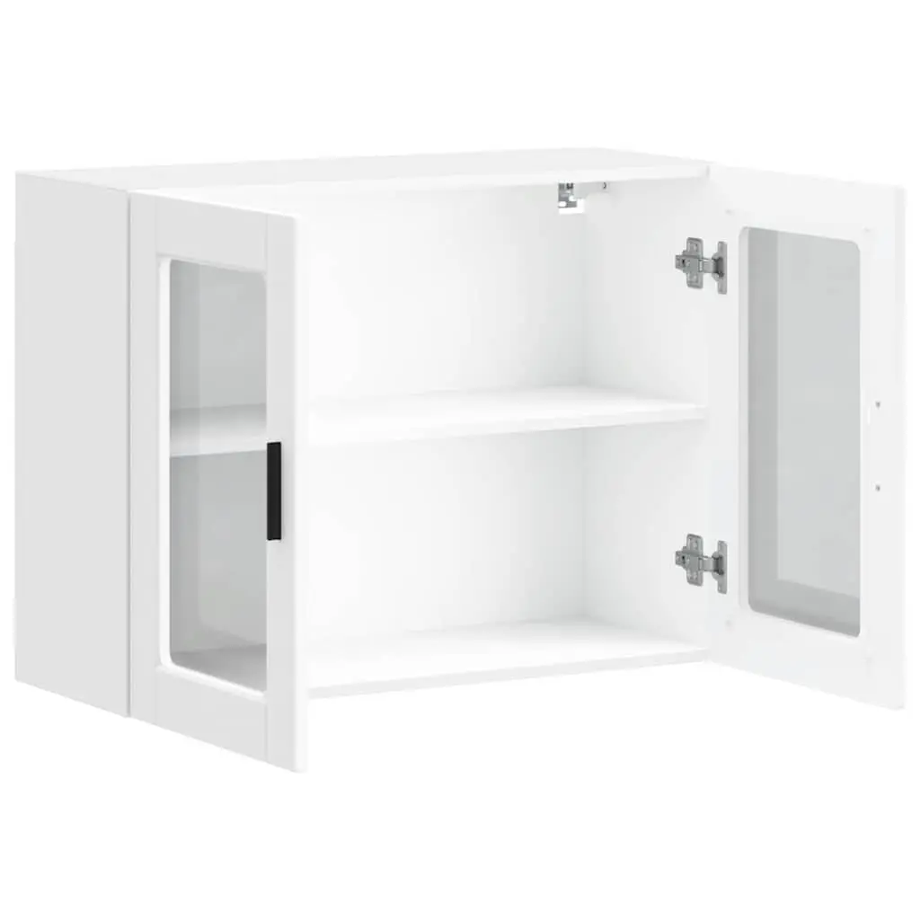 White Kitchen Wall Cabinet with Glass Door