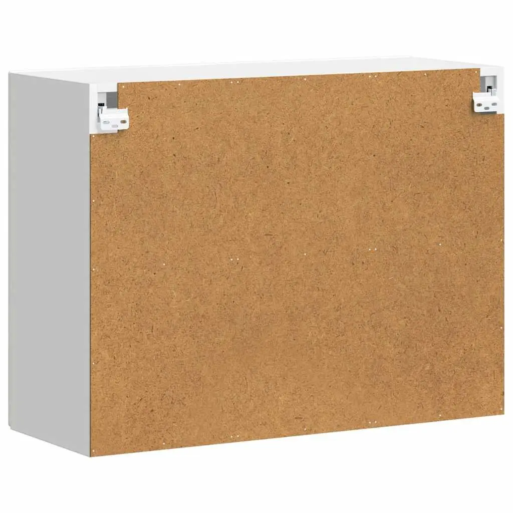 White Kitchen Wall Cabinet with Glass Door