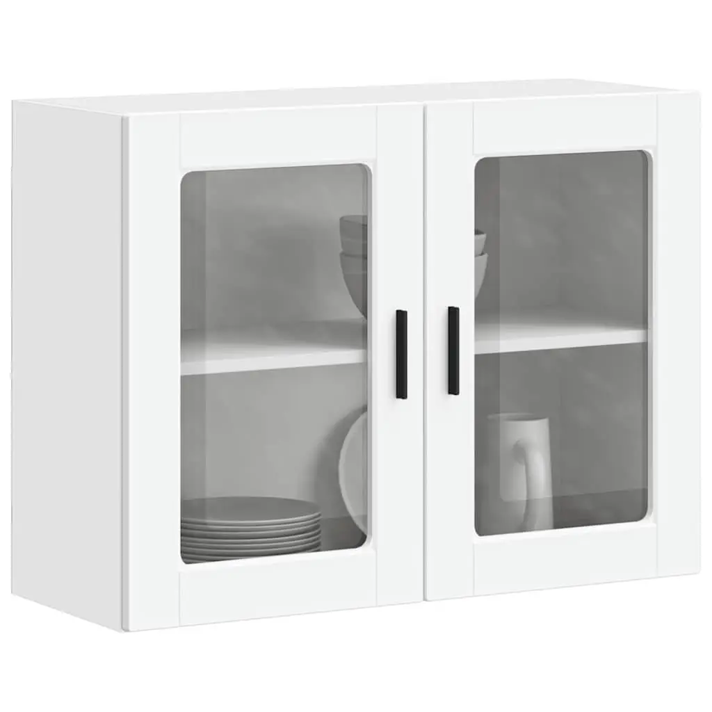 White Kitchen Wall Cabinet with Glass Door