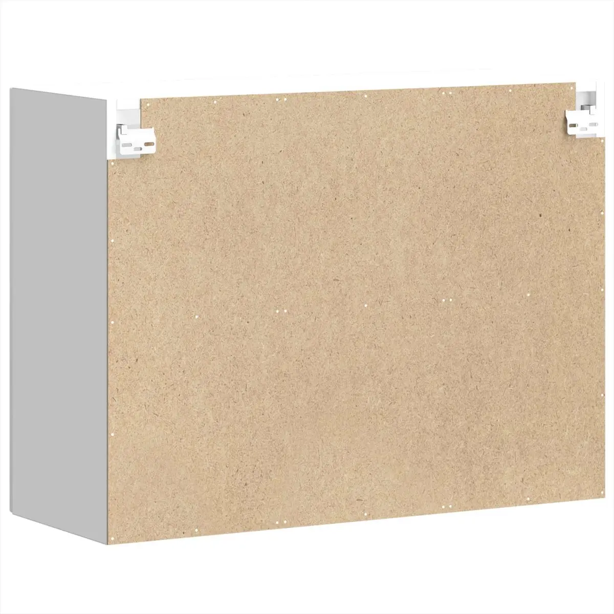 Kitchen Wall Cabinet Glass Door Storage Cupboard Wall-Mounted White High Gloss