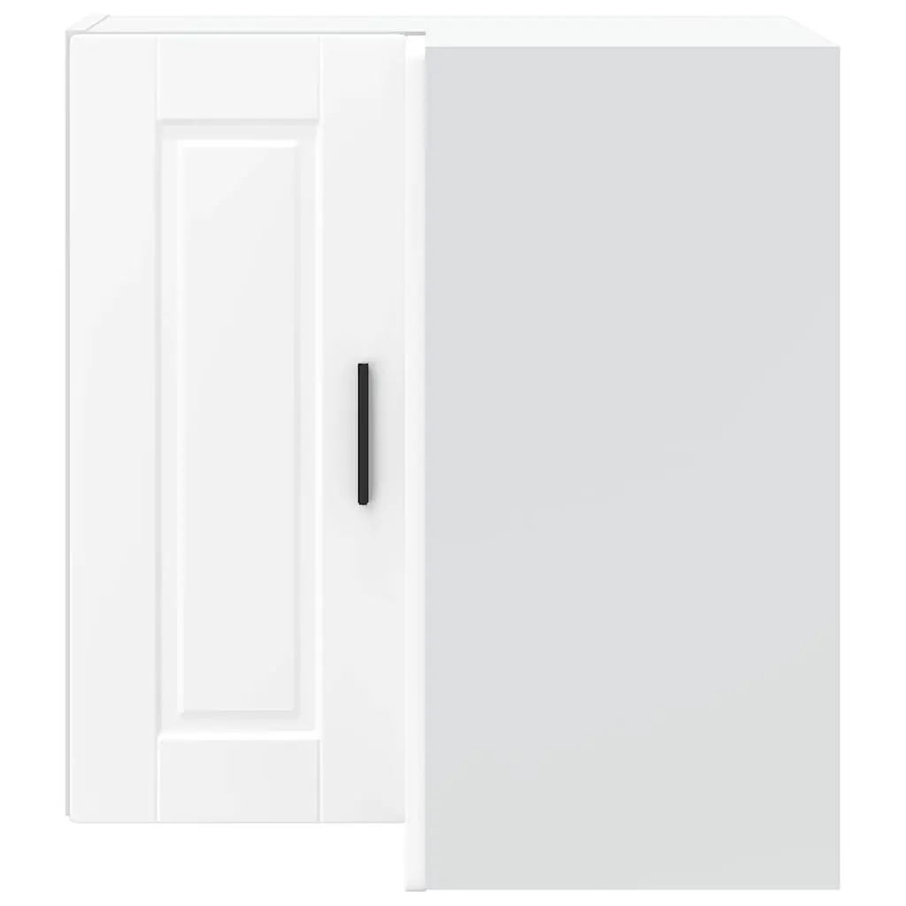 Kitchen Corner Cabinet White Engineered Wood Wall-Mounted Storage