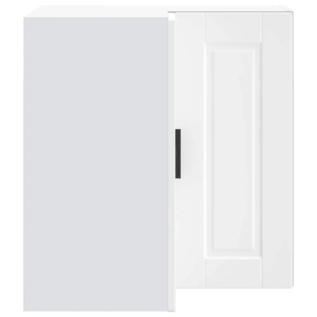 Kitchen Corner Cabinet White Engineered Wood Wall-Mounted Storage