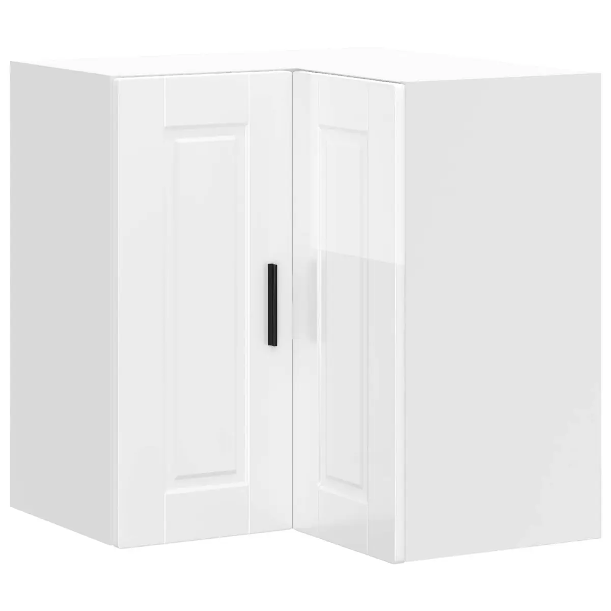 Kitchen Corner Cabinet White Engineered Wood Wall Mounted Storage Cupboard