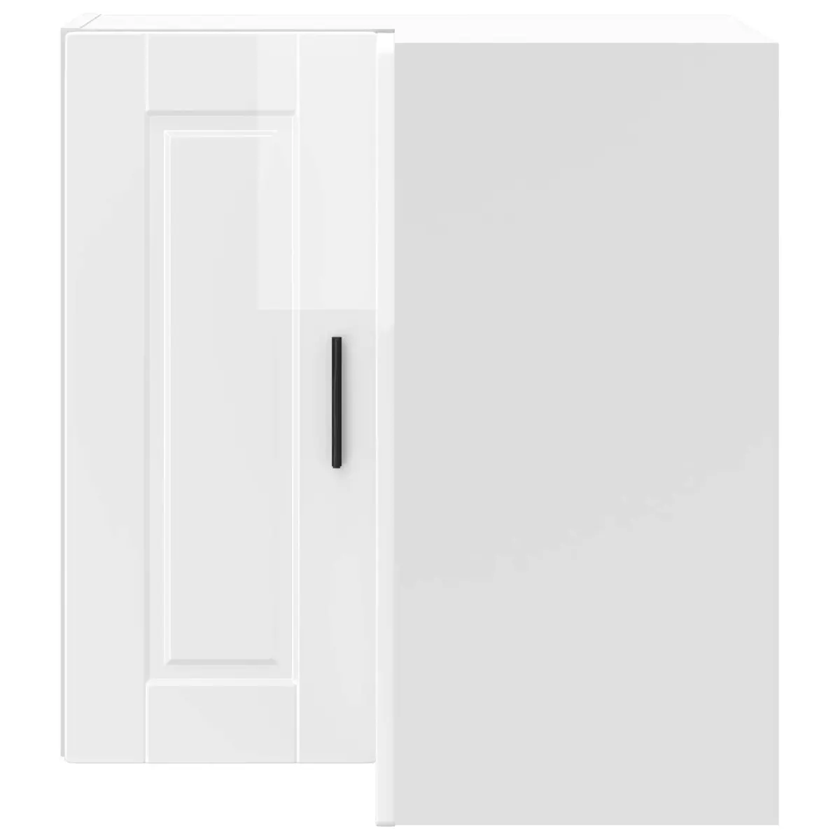 Kitchen Corner Cabinet White Engineered Wood Wall Mounted Storage Cupboard
