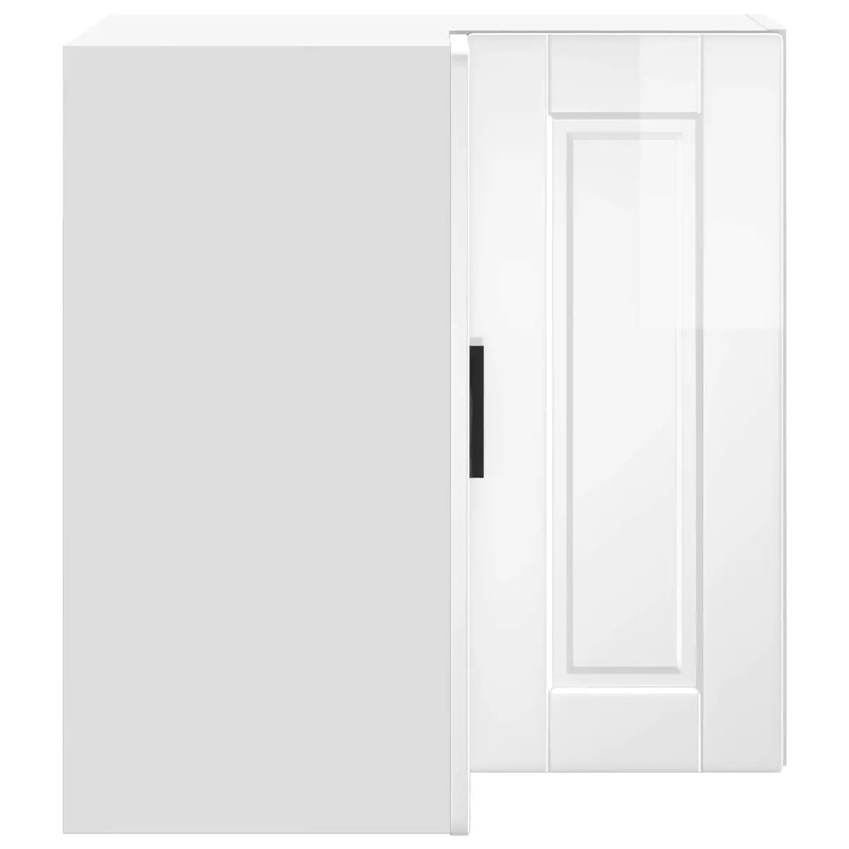 Kitchen Corner Cabinet White Engineered Wood Wall Mounted Storage Cupboard