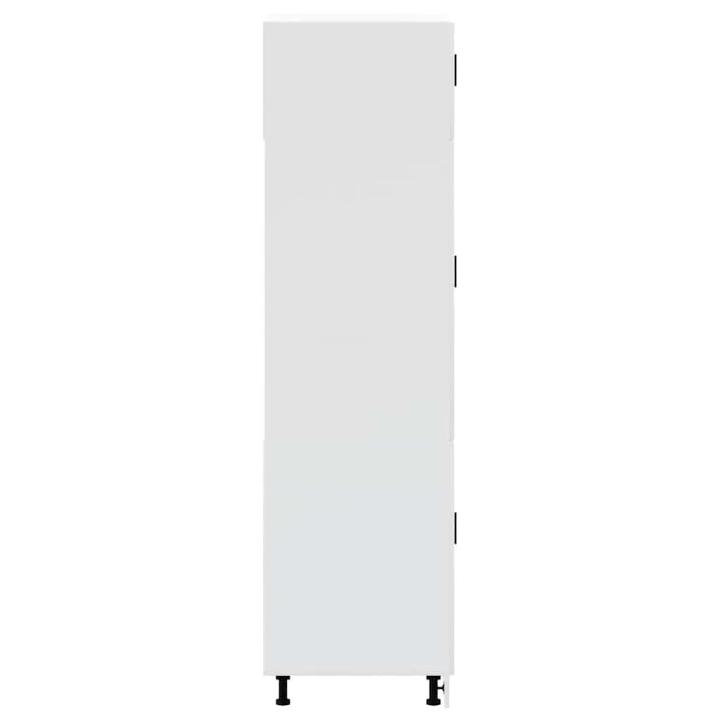 White Kitchen Cupboard Storage Cabinet Engineered Wood Adjustable Feet