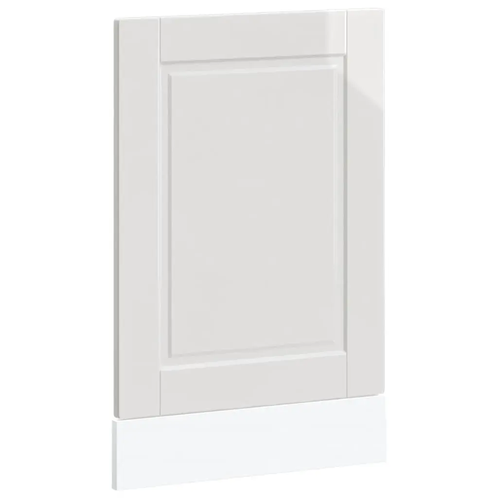 Dishwasher Panel White High Gloss Engineered Wood 45 x 1.5 x 57 cm