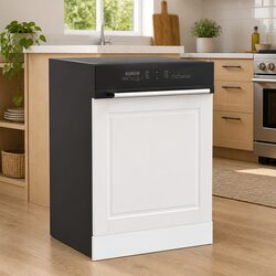 Dishwasher Panel White 60x1.5x57cm Kitchen Cabinet Front Cover Engineered Wood