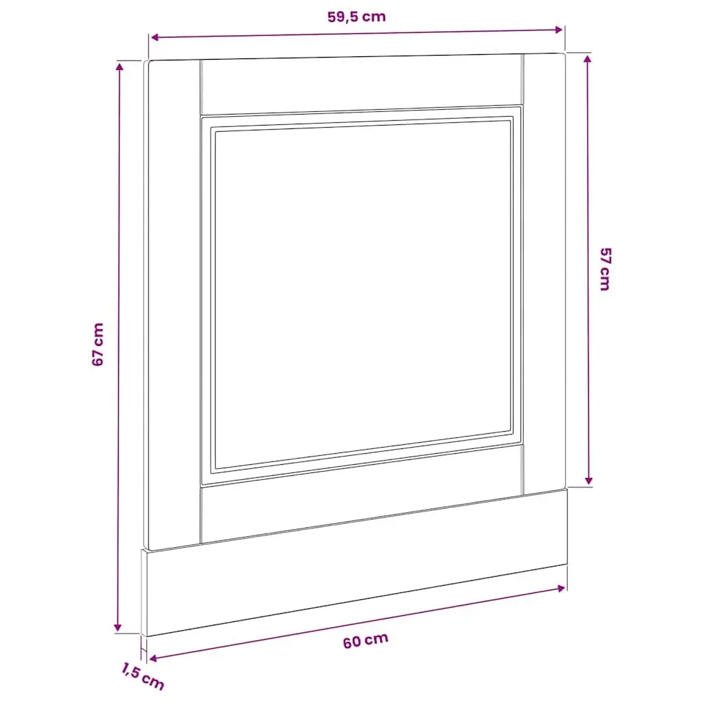 High Gloss White Dishwasher Panel for Kitchens