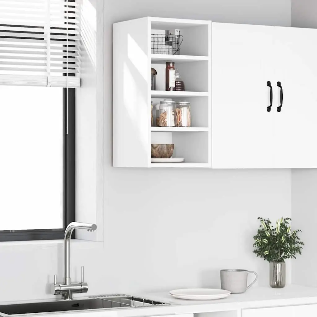 Hanging Cabinet Wall-Mounted Kitchen Storage Engineered Wood 30x29.5x60cm White