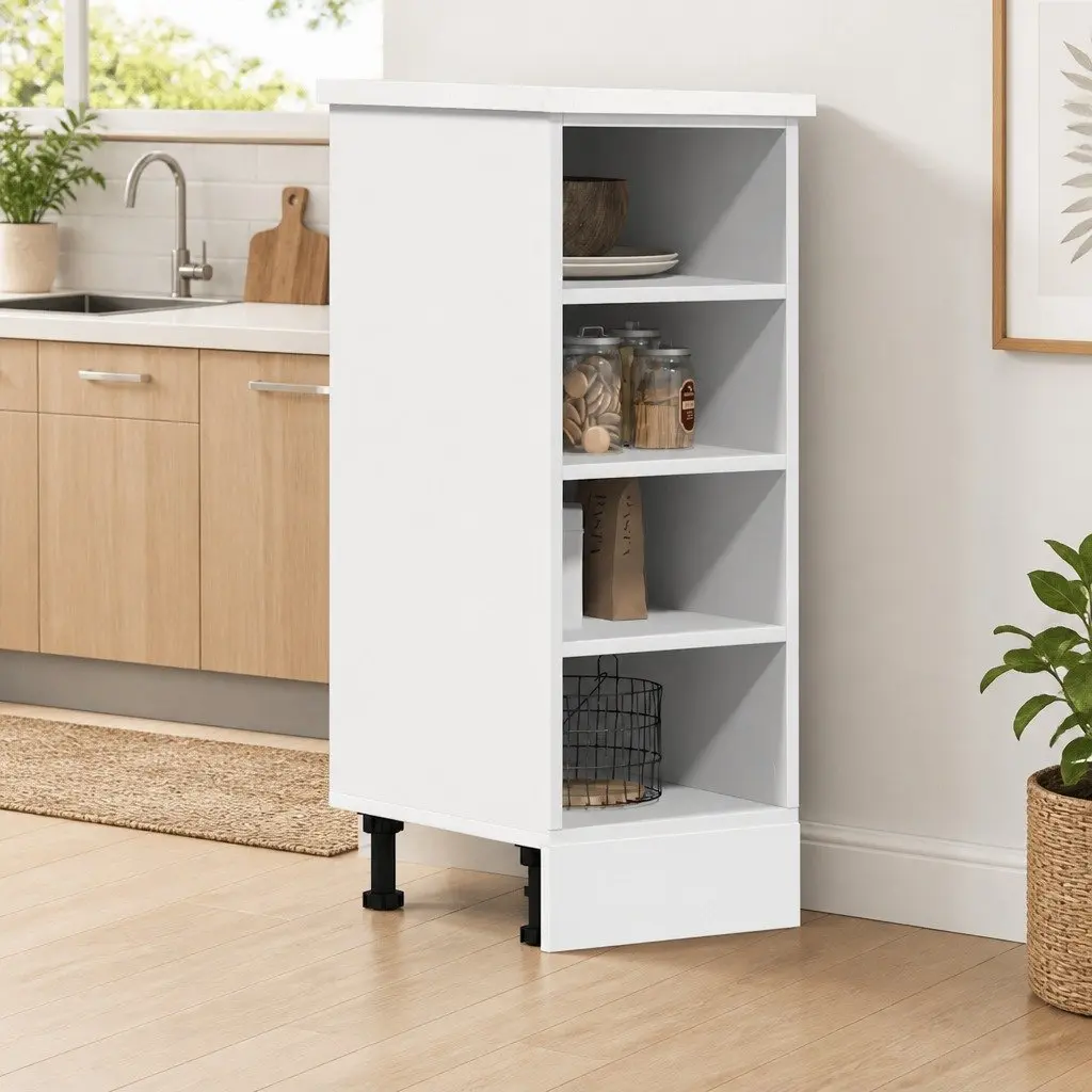 White Kitchen Cabinet for Storage Needs 30x44.5x81.5cm