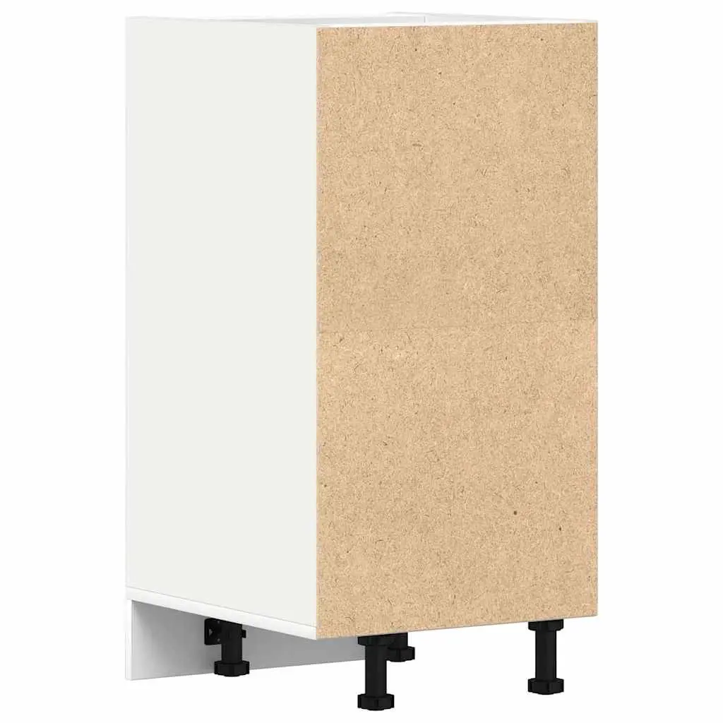 White Storage Cupboard Engineered Wood Bottom Kitchen Cabinet 40x44.5x81.5cm