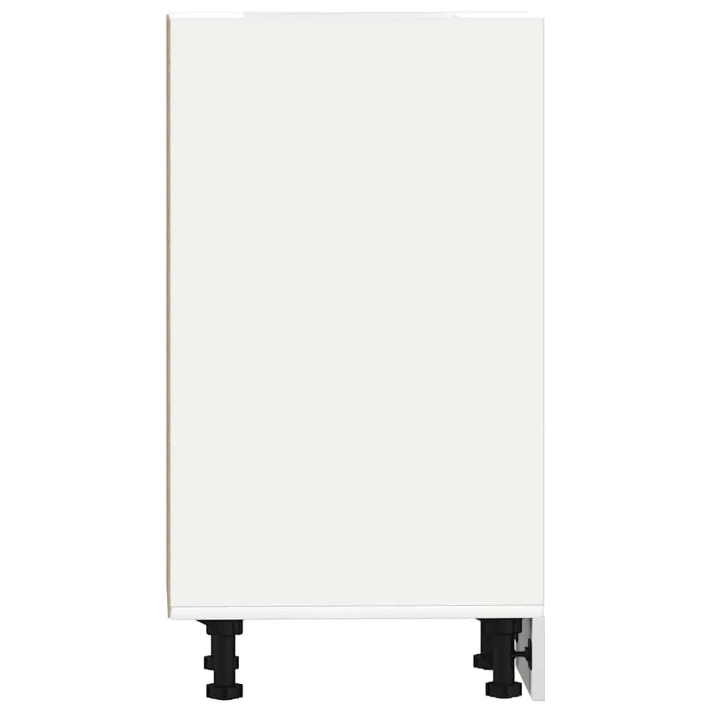 White Storage Cupboard Engineered Wood Bottom Kitchen Cabinet 40x44.5x81.5cm