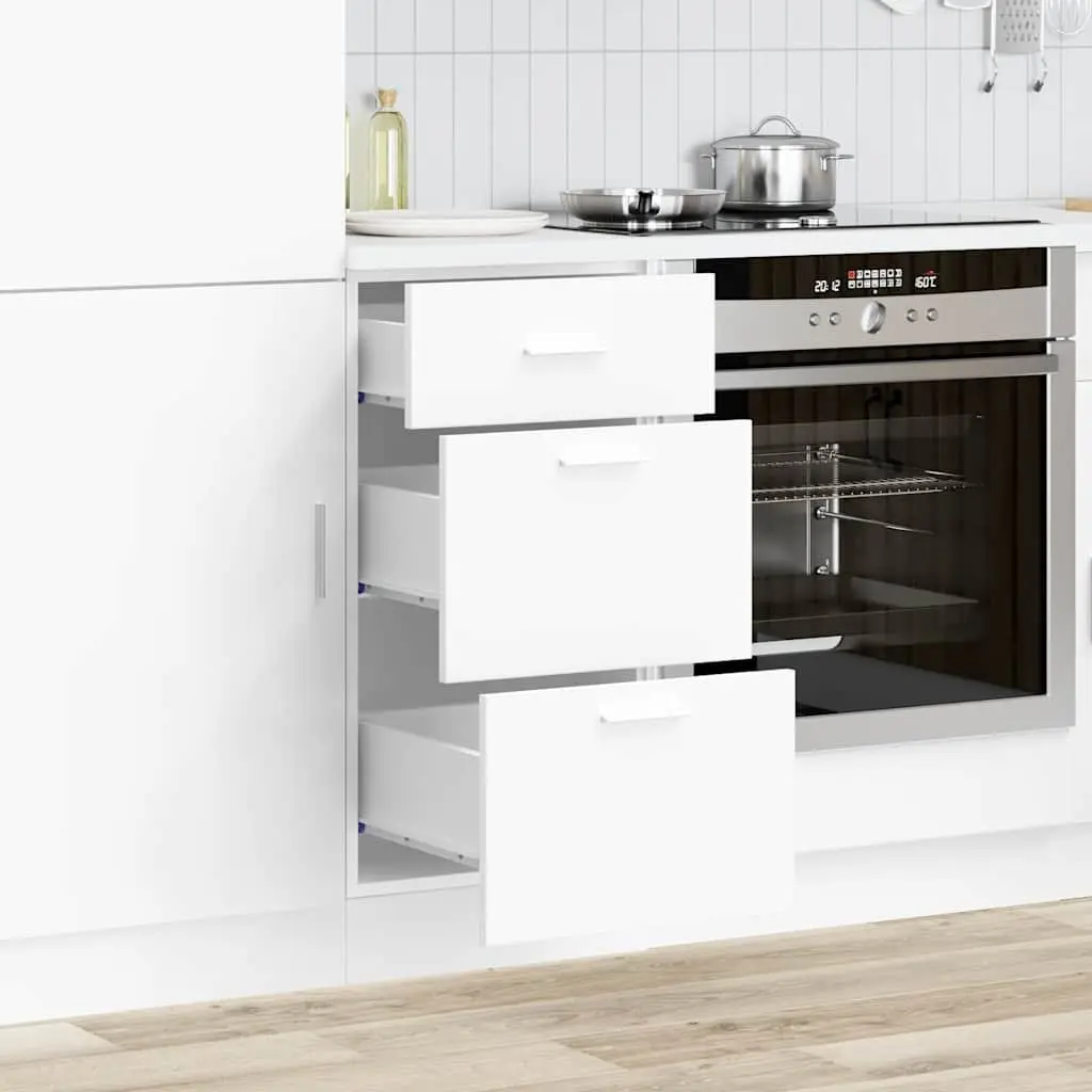 White Kitchen Cabinet 40x46x81.5cm for Storage