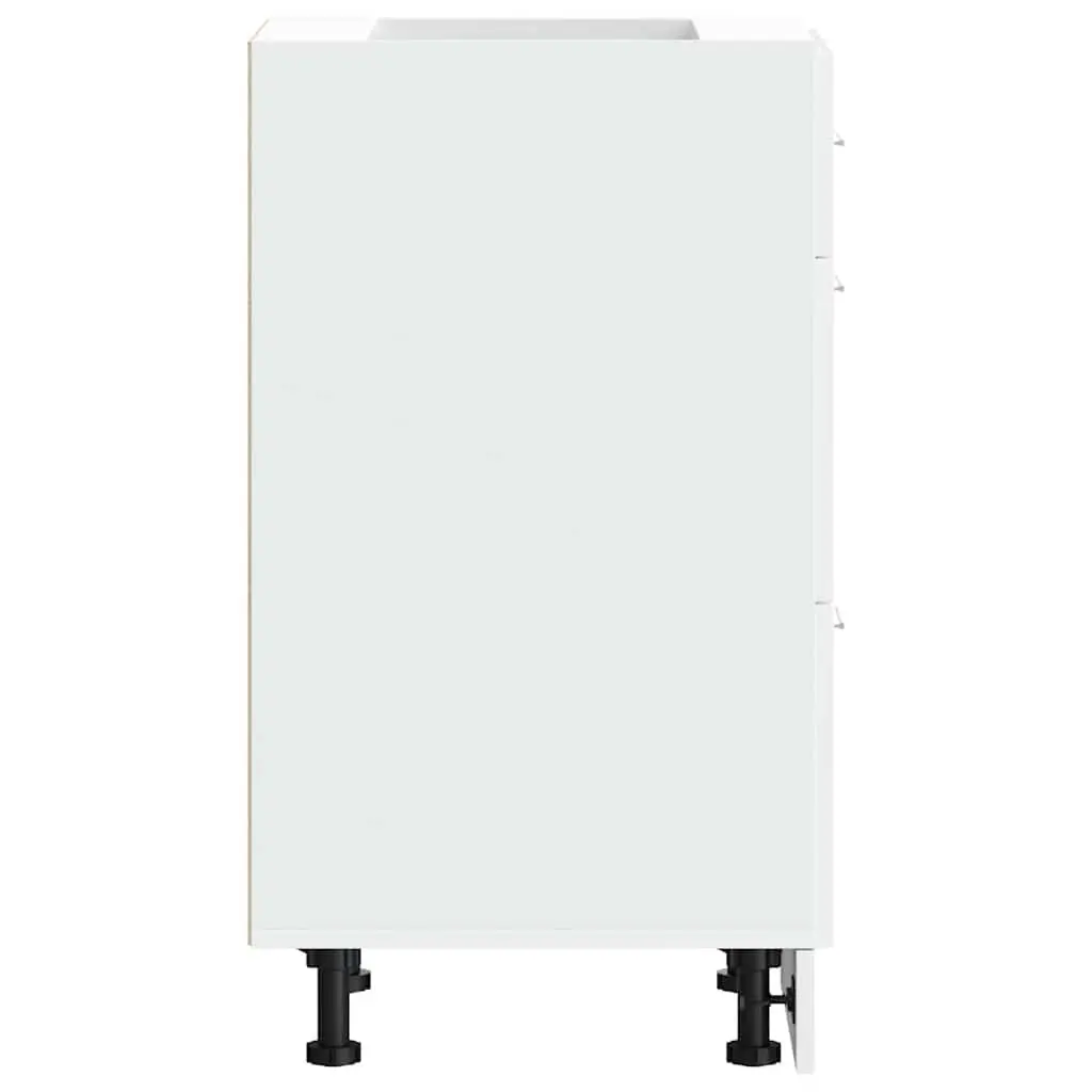 White Kitchen Cabinet 40x46x81.5cm for Storage