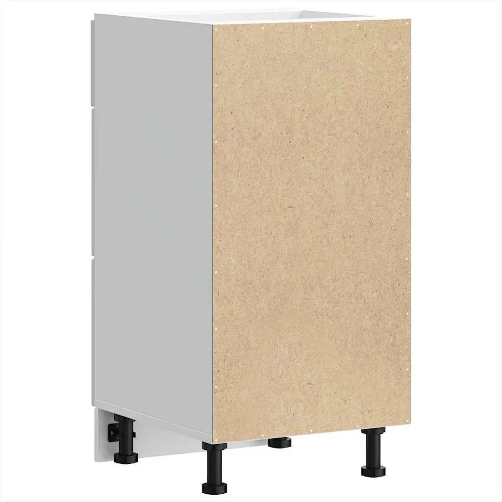 Kitchen Base Cabinet White Storage Cupboard Engineered Wood Adjustable Feet