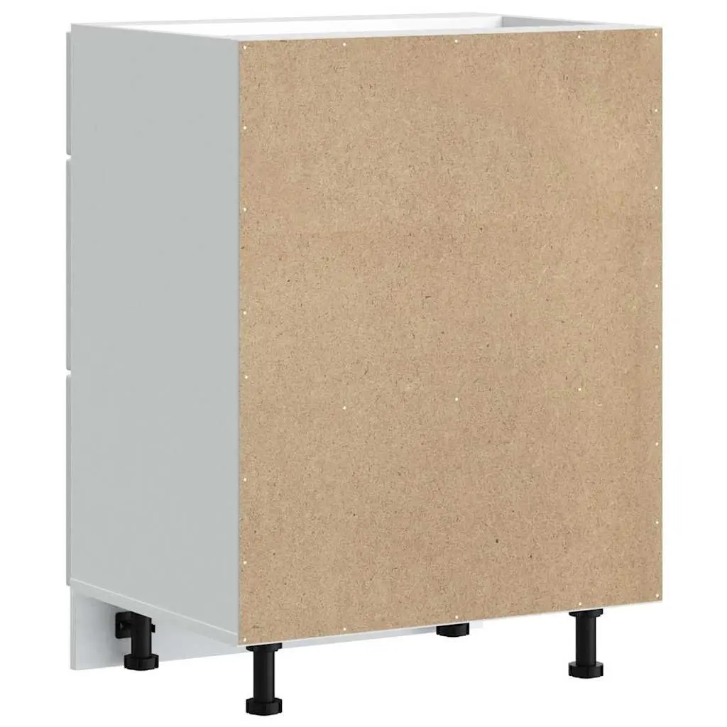 White Engineered Wood Kitchen Cabinet