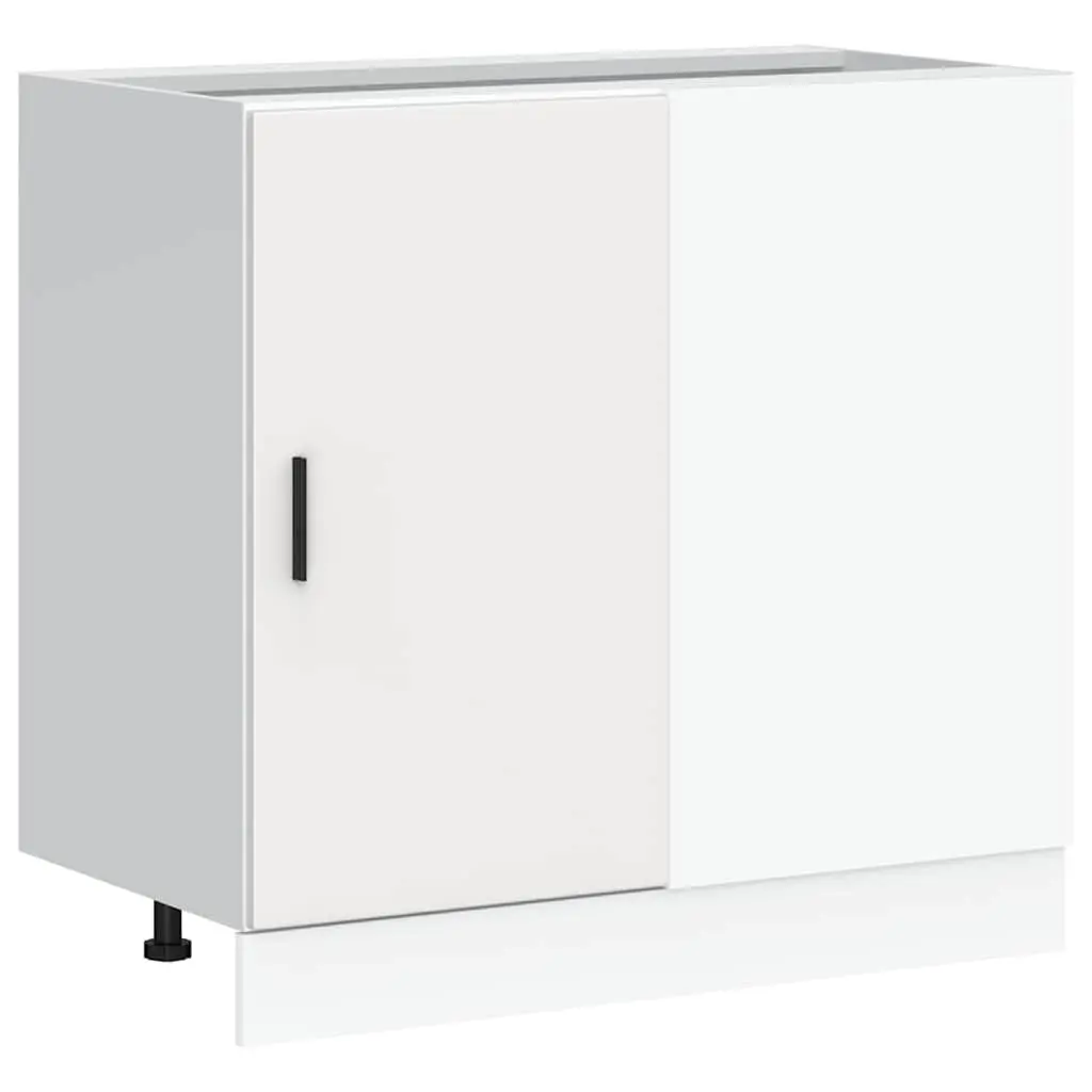 White Engineered Wood Kitchen Base Unit
