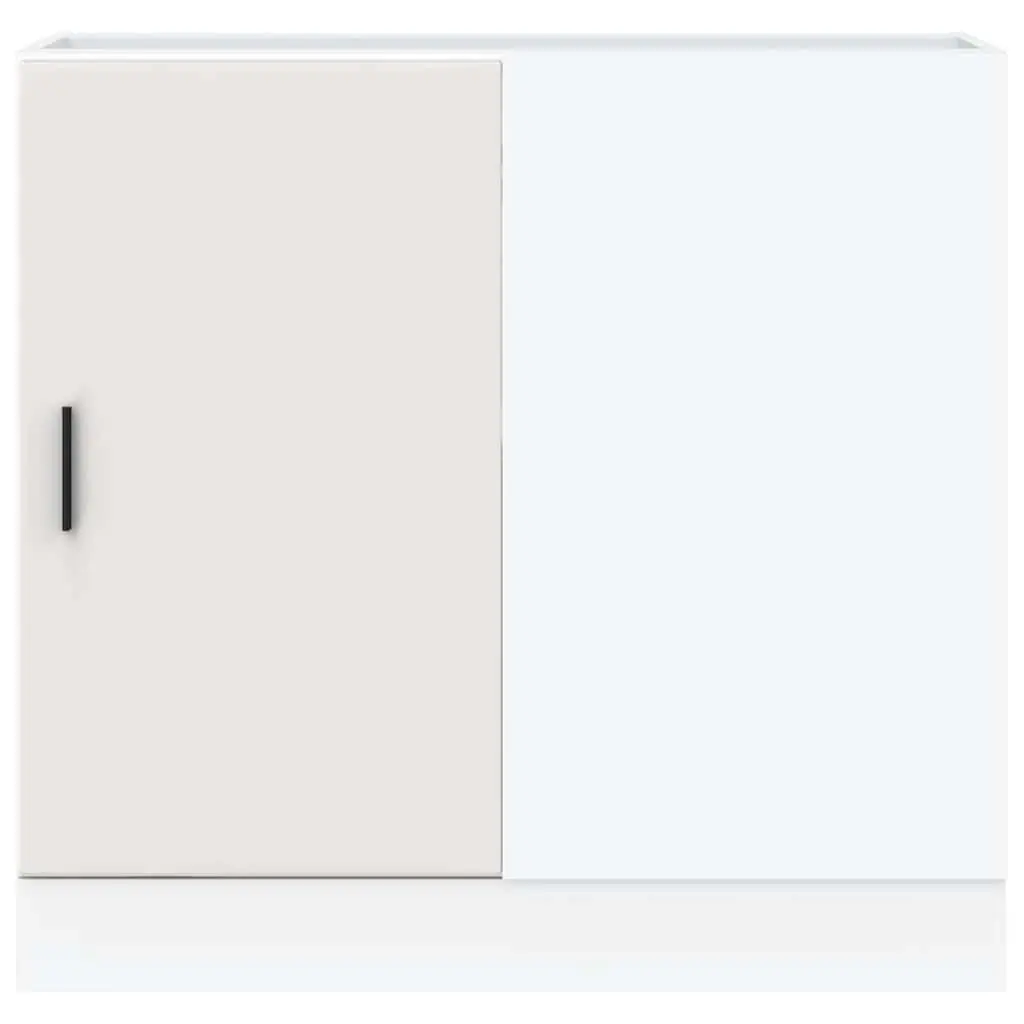 White Engineered Wood Kitchen Base Unit