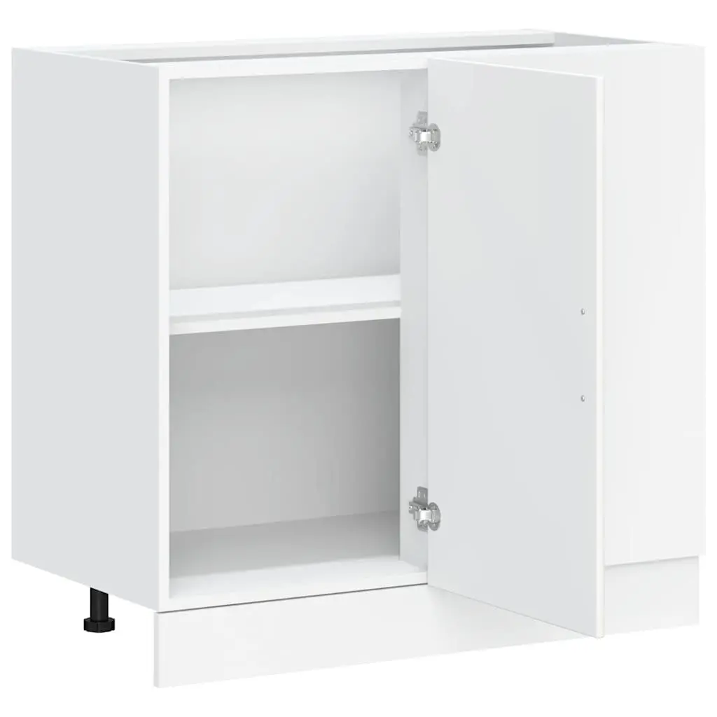 White Engineered Wood Kitchen Base Unit