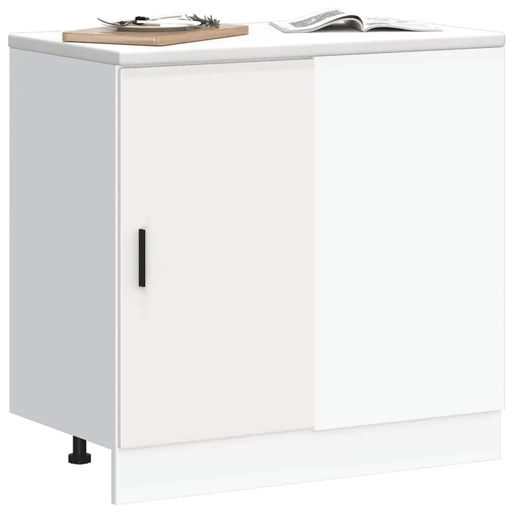 White Engineered Wood Kitchen Base Unit